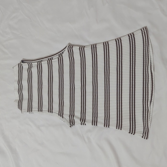 Anthropologie Maeve Mock Neck Tank, Color White/Tan Size XS - Picture 2 of 16